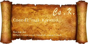 Cserényi Kandid névjegykártya